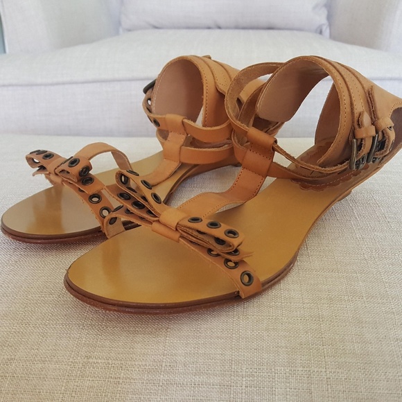 Valentino Shoes - RED Valentino Camel Double Strap Sandals 38.5 8.5